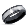 Zirconium Wedding Band - Black Wedding Ring - Black Zirconium Ring - Engagement Ring