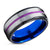 Purple Wedding Ring - Black Wedding Band - Black Ring - Tungsten Wedding Ring