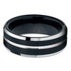 Black Tungsten Wedding Band - Black Tungsten Ring - Black Wedding Ring - Tungsten Ring