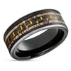 Deer Antler Wedding Ring - Carbon Fiber Ring - Deer Antler Wedding Band - Tungsten Ring