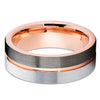 Rose Gold Tungsten Ring - Rose Gold Wedding Ring - Tungsten Carbide Ring - Wedding Band