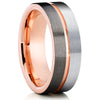 Rose Gold Tungsten Ring - Rose Gold Wedding Ring - Tungsten Carbide Ring - Wedding Band