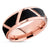 Black Tungsten Ring - Men's Wedding Band - Rose Gold Tungsten Band -  Black Wedding Ring