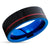 Black Tungsten Wedding Ring - Red Wedding Band - Blue Tungsten Ring - Wedding Ring
