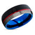 Blue Tungsten Ring - Red Wedding Ring - Gunmetal Tungsten Ring - Blue Tungsten Ring