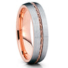 6mm - Rose Gold Tungsten Ring - Braid Ring - Rose Gold Tungsten Band - Clean Casting Jewelry