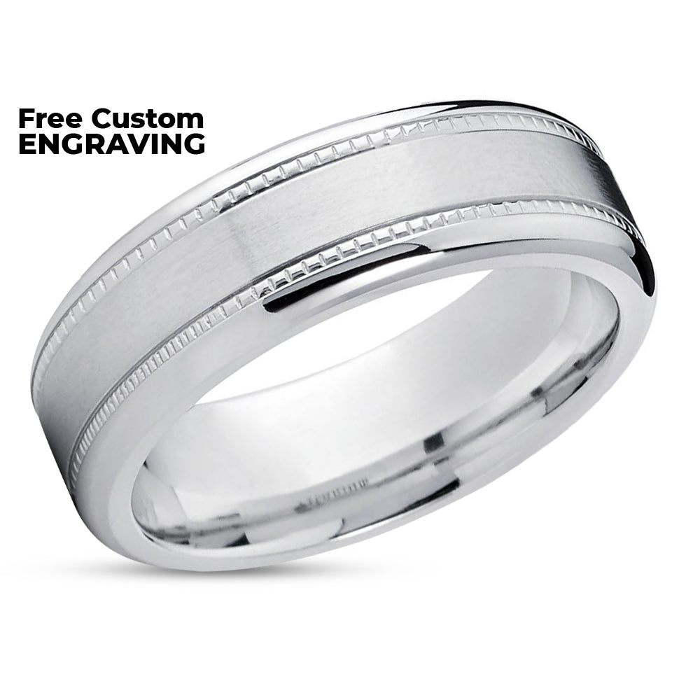Men's Wedding Band - Titanium - Titanium Wedding Ring - Titanium Band