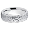 Titanium Wedding Band - White Titanium Ring - Hammered Titanium Ring - Clean Casting Jewelry