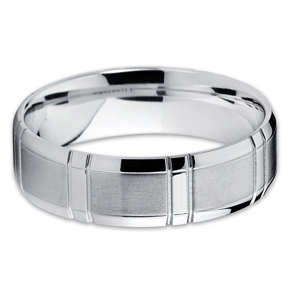 Titanium Wedding Band - Silver Titanium Ring - Tungsten Wedding Ring - Clean Casting Jewelry