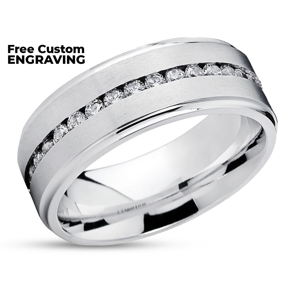 Mens cz wedding bands online