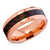 Rose Gold Wedding Ring - Carbon Fiber Wedding Ring - Red Wedding Ring - Ring