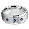 Cobalt Wedding Band - Sapphire Wedding Ring - Cobalt Chrome Ring - Clean Casting Jewelry