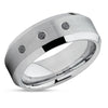 Black Diamond Ring - Tungsten Wedding Band - Man's Wedding Ring - Man's Wedding Ring