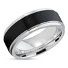 Zirconium Wedding Ring - Black Zirconium Ring - Engagement Ring - Wedding Band