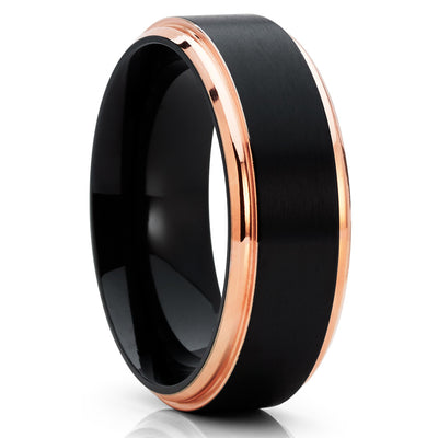 Black Zirconium Ring - Zirconium Wedding Band - Men's Wedding Band - Zirconium Ring