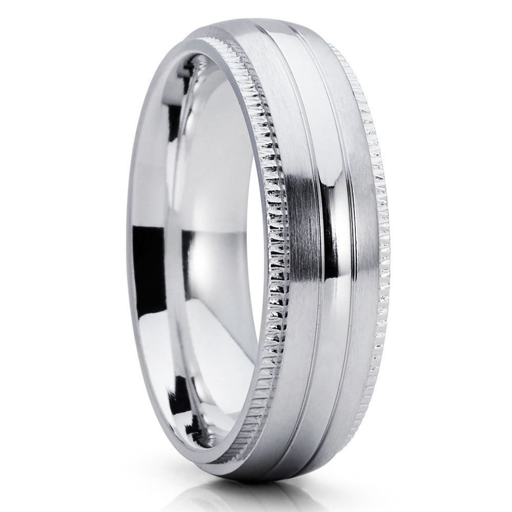 Titanium Wedding Band - Unique Wedding Ring - Men's Wedding Band - Ring - Clean Casting Jewelry