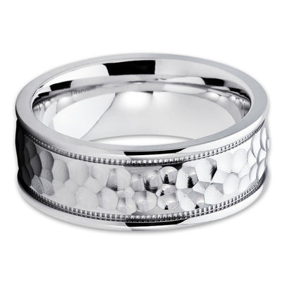 Titanium Wedding Band - Hammered Ring - Titanium Wedding Ring - Handmade - Clean Casting Jewelry