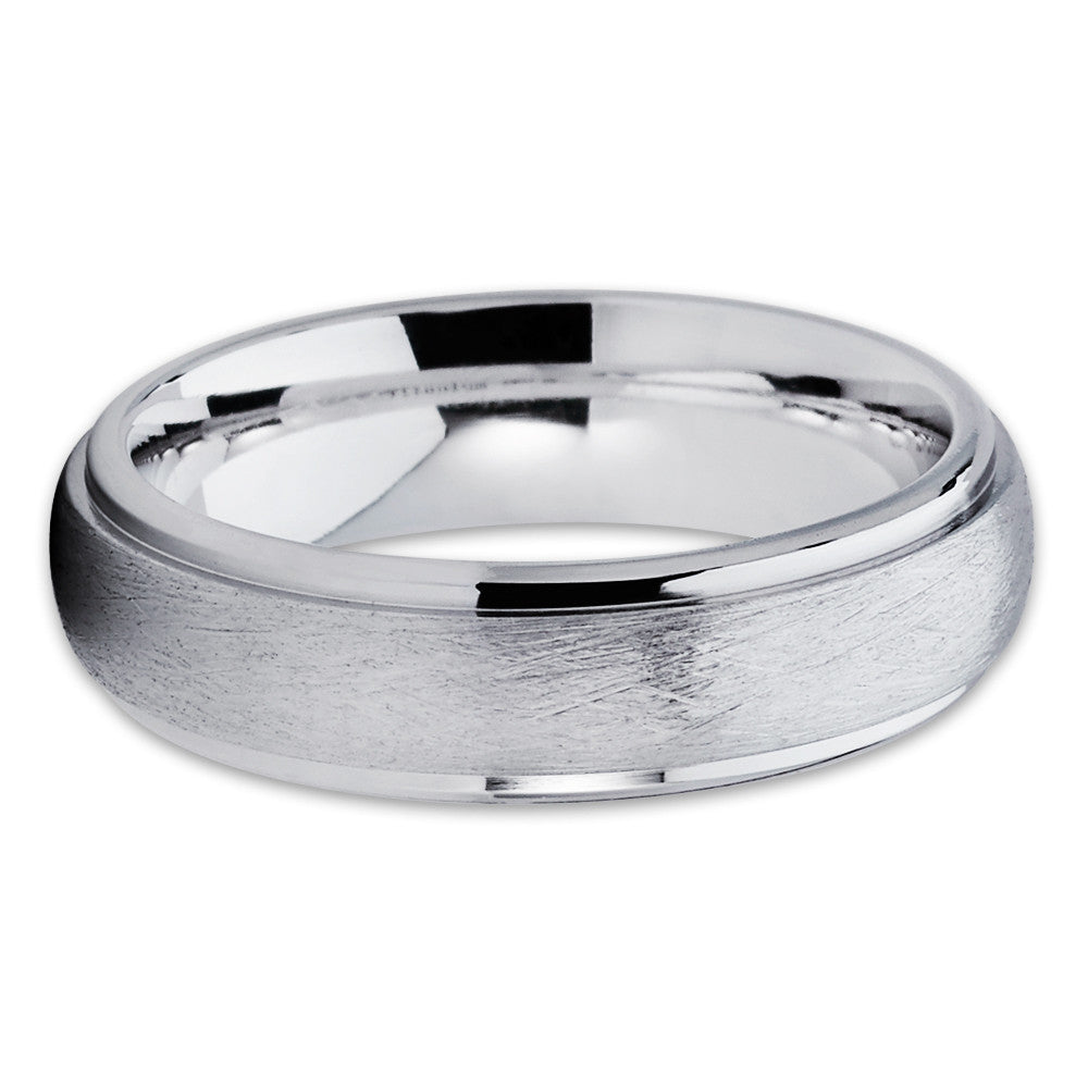 Brush - Titanium Wedding Ring - Titanium Wedding Band - Engagement Ring - Clean Casting Jewelry