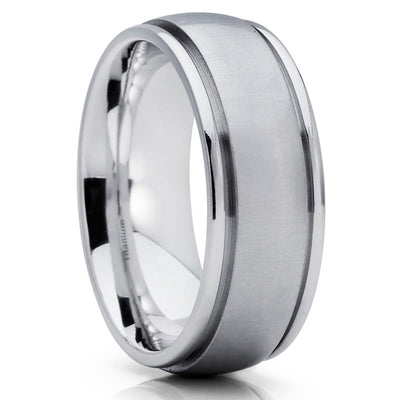 Titanium Wedding Band - Handmade - Titanium Wedding Ring - Men's Ring - Clean Casting Jewelry