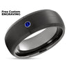 Black Wedding Ring - Gunmetal Wedding Ring - Black Tungsten Ring - Gunmetal Ring - Black Ring