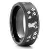 Hunters Wedding Ring - Deer Hunters Ring - Black Tungsten Wedding - Outdoorsman Ring