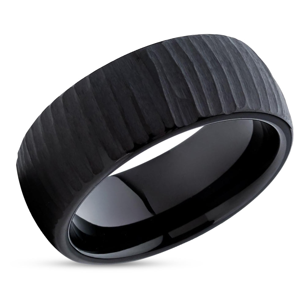 Black Wedding Ring - Black Tungsten Ring - Tungsten Wedding Band - Tungsten Band