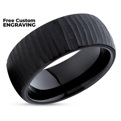 Black Wedding Ring - Black Tungsten Ring - Tungsten Wedding Band - Tungsten Band