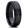 Zirconium Wedding Ring - Black Wedding Ring - Zirconium Wedding Band - Engagement Ring