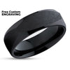 Zirconium Wedding Ring - Black Zirconium Ring - Black Wedding Band - Wedding Ring