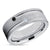 Tungsten Wedding Band - Silver Tungsten Ring - White Diamond Ring - Black Diamond Ring