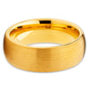 Yellow Gold Tungsten Band - Men's Wedding Band - 8mm - Yellow Gold Tungsten - Clean Casting Jewelry