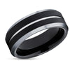 Tungsten Wedding Ring - Black Tungsten Ring - Tungsten Wedding Band - Black Ring