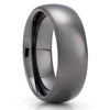 Gunmetal Tungsten Wedding Band - Gray Wedding Ring - 8mm Tungsten  Ring - Clean Casting Jewelry
