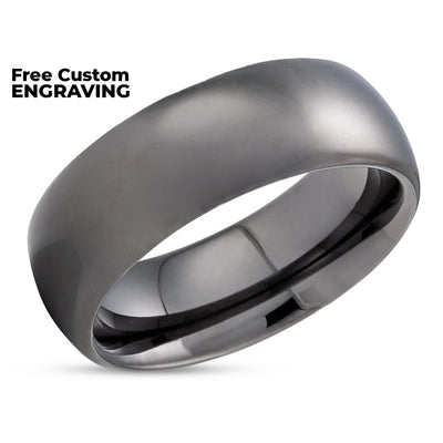Gunmetal Tungsten Wedding Band - Gray Wedding Ring - Gunmetal Wedding Ring