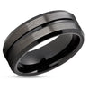 Gunmetal Wedding Ring - Black Tungsten Wedding Ring - Gunmetal Ring - Tungsten