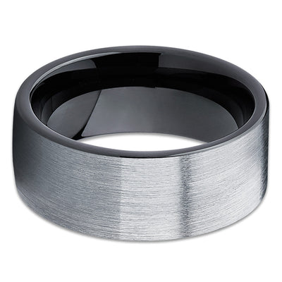 Black Tungsten Wedding Band - Gray Tungsten Ring - Black Wedding Ring - Clean Casting Jewelry