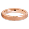 4mm - Rose Gold Tungsten Ring - Rose Gold Tungsten Band - Women's Ring - Clean Casting Jewelry