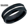 Black Tungsten Wedding Band - Black Wedding Band - Black Tungsten Ring - Tungsten
