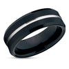 Black Wedding Ring - Black Tungsten Ring - Black Wedding Band - Tungsten Band