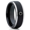 Black Diamond Tungsten Ring - Black Tungsten Ring - 8mm - Men's Tungsten - Clean Casting Jewelry
