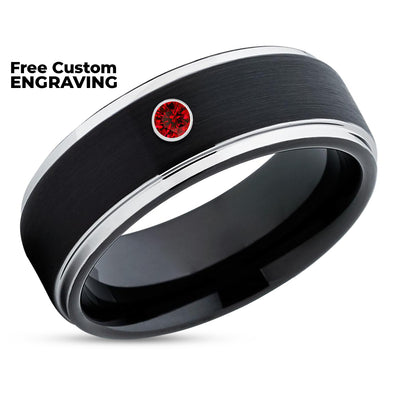 Black Wedding Ring - Tungsten Wedding Band - Black Tungsten Band - Tungsten Wedding Ring