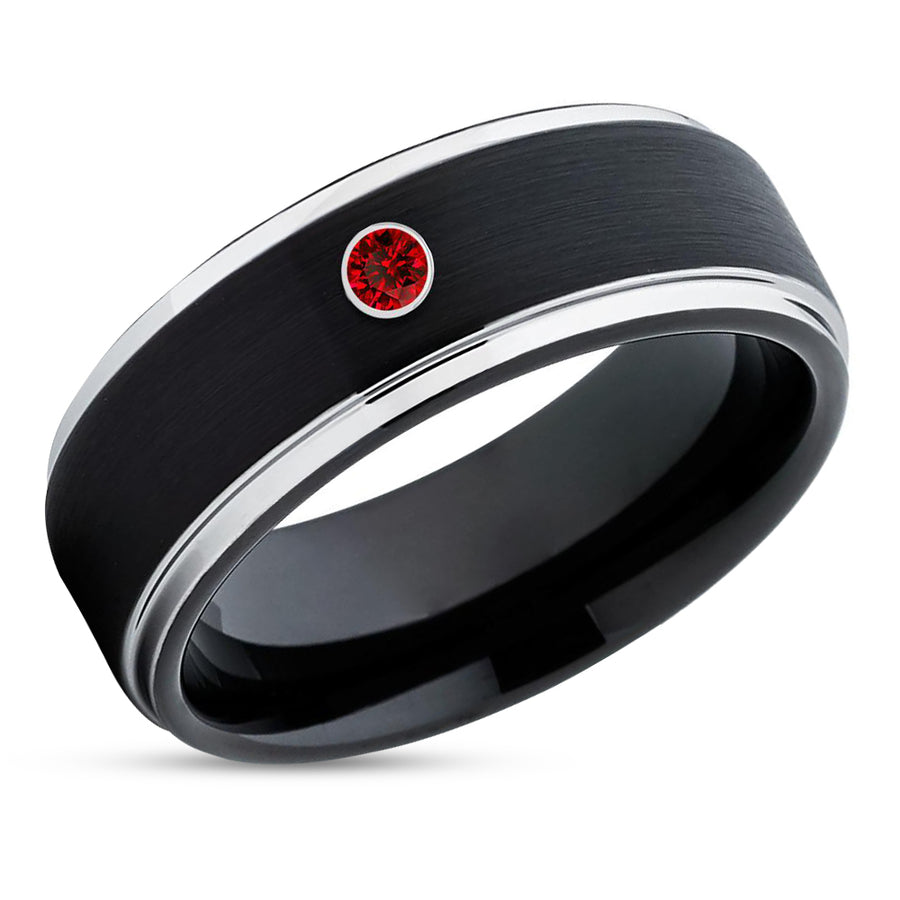 Black Wedding Ring - Tungsten Wedding Band - Black Tungsten Band - Tungsten Wedding Ring