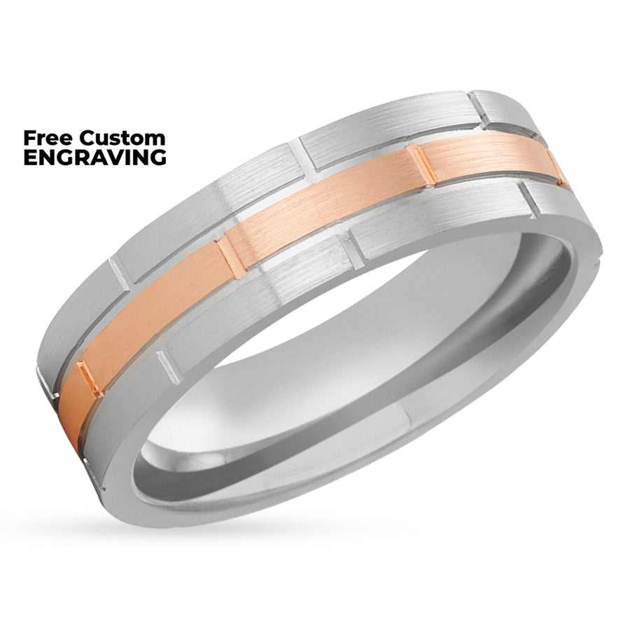 Gold Wedding Band - Rose Gold Wedding Band - Gold Wedding Ring - 14k Rose Gold Wedding Ring