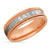 Rose Gold Ring - Gold Wedding Band - 14k Rose Gold Ring - Hammered Wedding Ring - Braid Ring