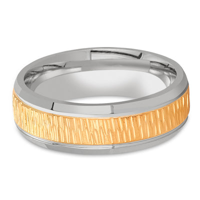 Yellow Gold Ring - 14k White Gold Wedding - Anniversary Ring - Engagement Ring - Man & Women