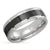 Zirconium Wedding Ring - Black Wedding Ring - Silver Wedding Band - Zirconium Wedding Band