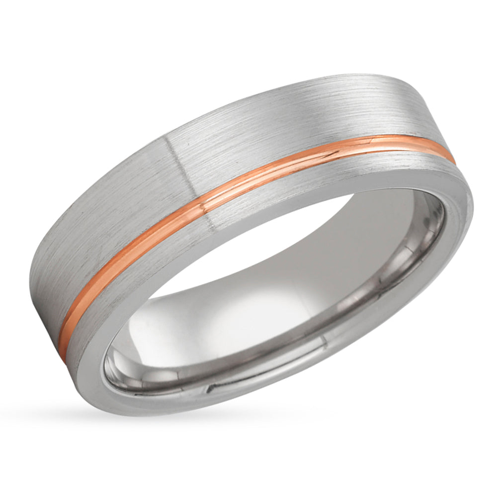 White Gold Wedding Band - 14k Gold Wedding Ring - Rose Gold Wedding Band - Man's Ring - Woman' Ring