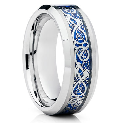 Tungsten Wedding Band - Dragon Ring - Men's Wedding Band - Tungsten Band - Clean Casting Jewelry