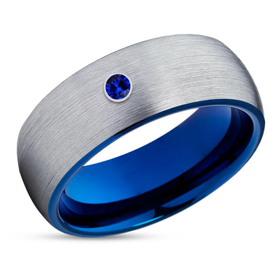 Blue Wedding Ring - Tungsten Wedding Ring - Anniversary Ring - Engagement Ring - Wedding Band