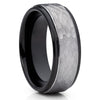 8mm - Black Wedding Band - Tungsten Wedding Ring - Hammered - Tungsten - Clean Casting Jewelry